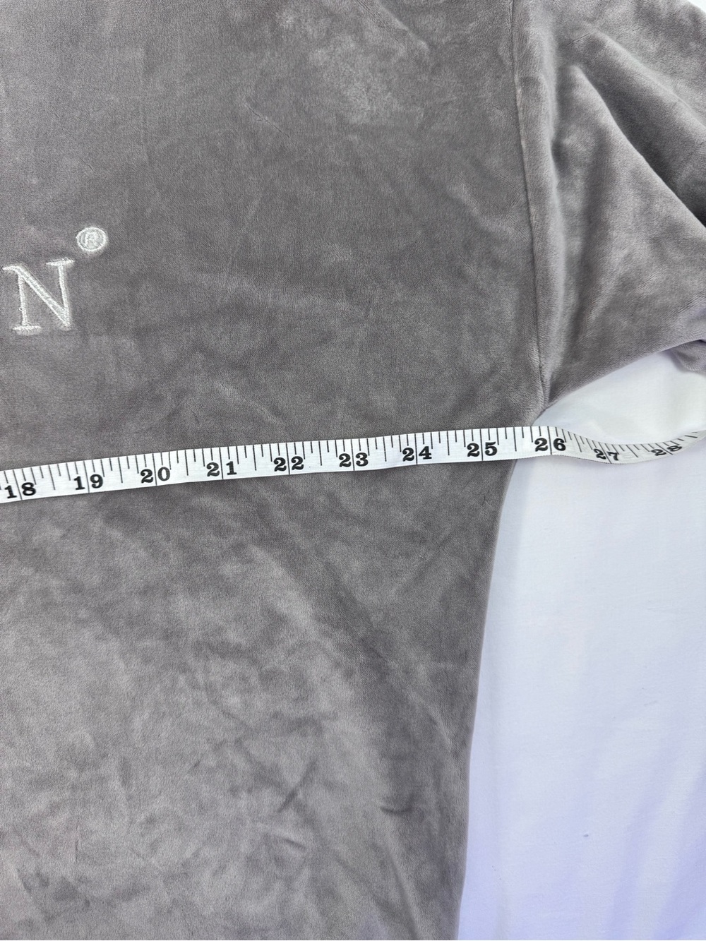 Simply Southern XXL Gray Velour Oversized Embroidered Sweatshirt - Picture 9 of 10